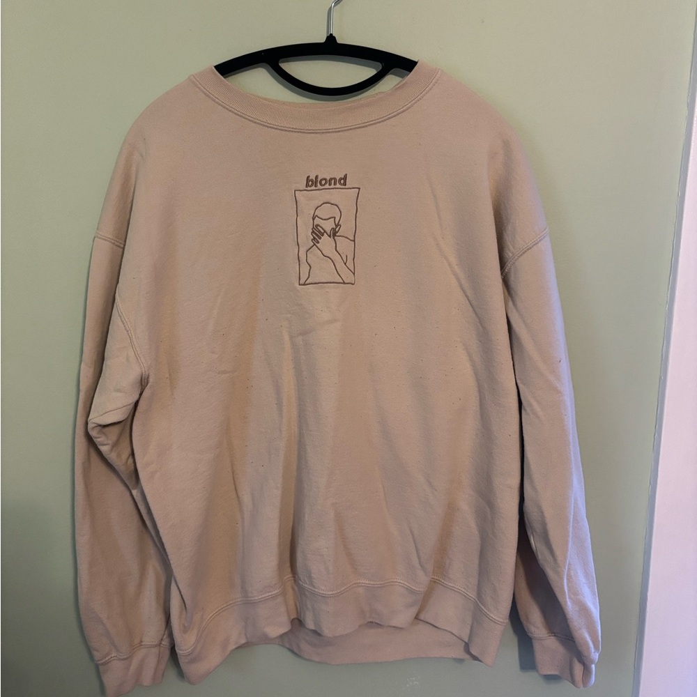 Blond Embroidered Crewneck Sweater - Beige Size L